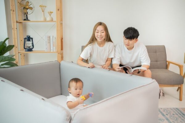👼沙發圍床全套組(龍貓灰) - 含床褥+床圍+床圍套