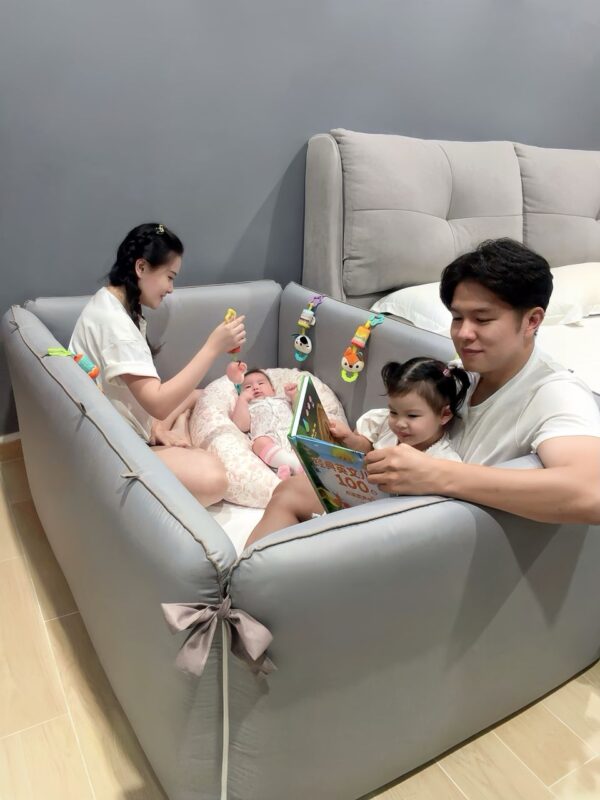 Combo for bumper bed and bean bag set