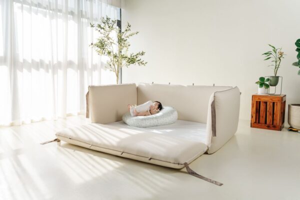 Combo for bumper bed and bean bag set