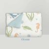Mamyhughug Aisuki Cool-Touch Blanket (Ocean Pattern)