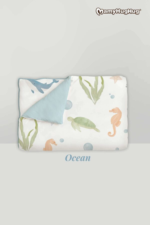 Mamyhughug Aisuki Cool-Touch Blanket (Ocean Pattern)