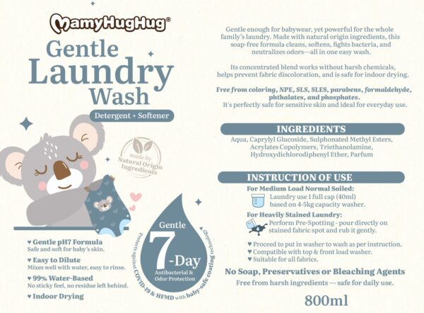 Mamyhughug Gentle Laundry Wash (Detergent + Softener)