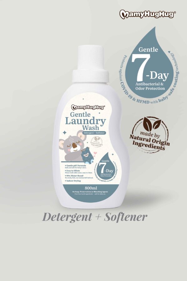 Set F - 3 bottle of Mamyhughug Gentle Laundry Wash (Detergent + Softener) + Mamyhughug bag (4月1日發貨)